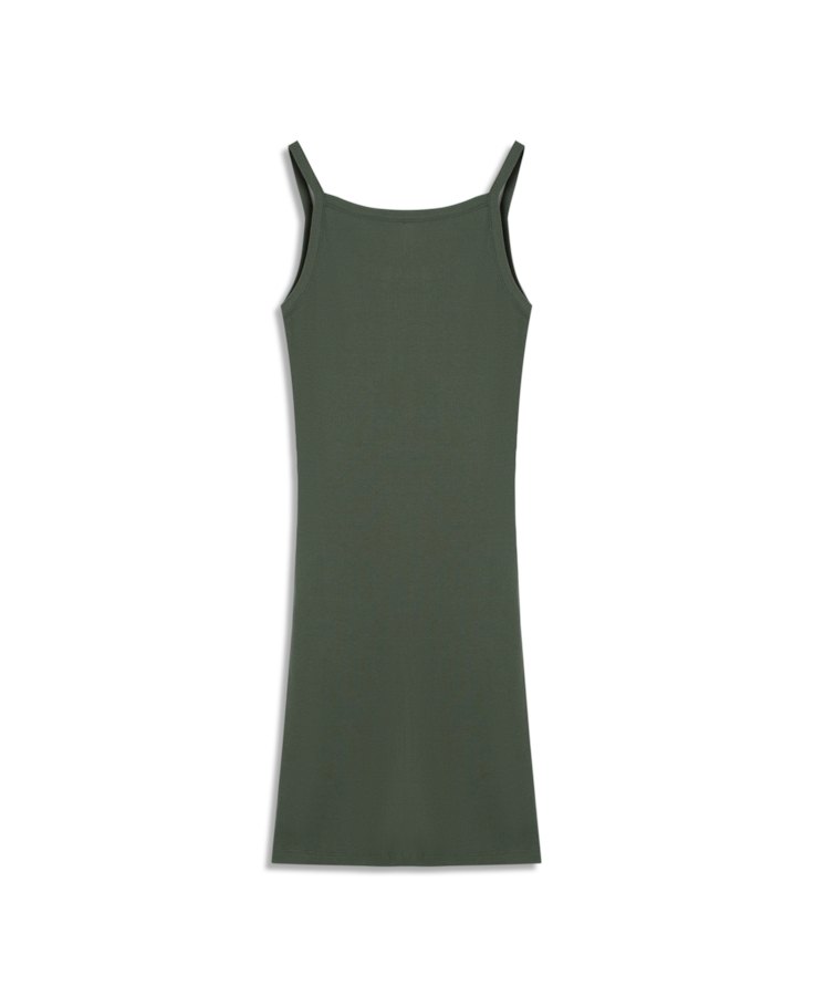 Vestido Cursive Rib Dress Verde Army