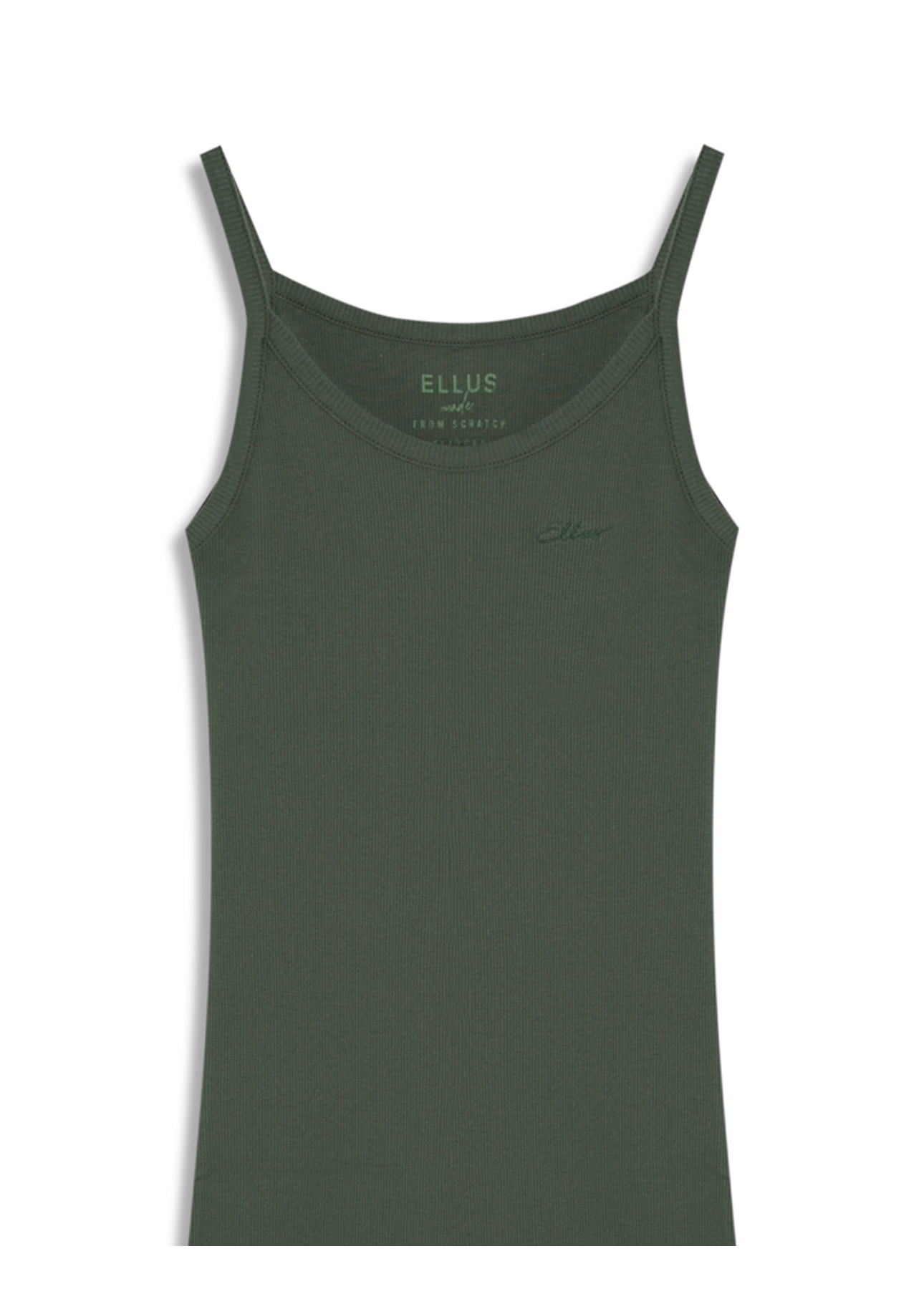Vestido Cursive Rib Dress Verde Army