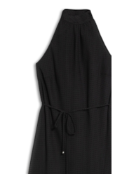 Vestido Dots Halter Neck Preto