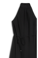 Vestido Dots Halter Neck Preto
