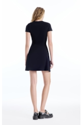 Vestido Ellus Cotton Slim Circle Dress Preto