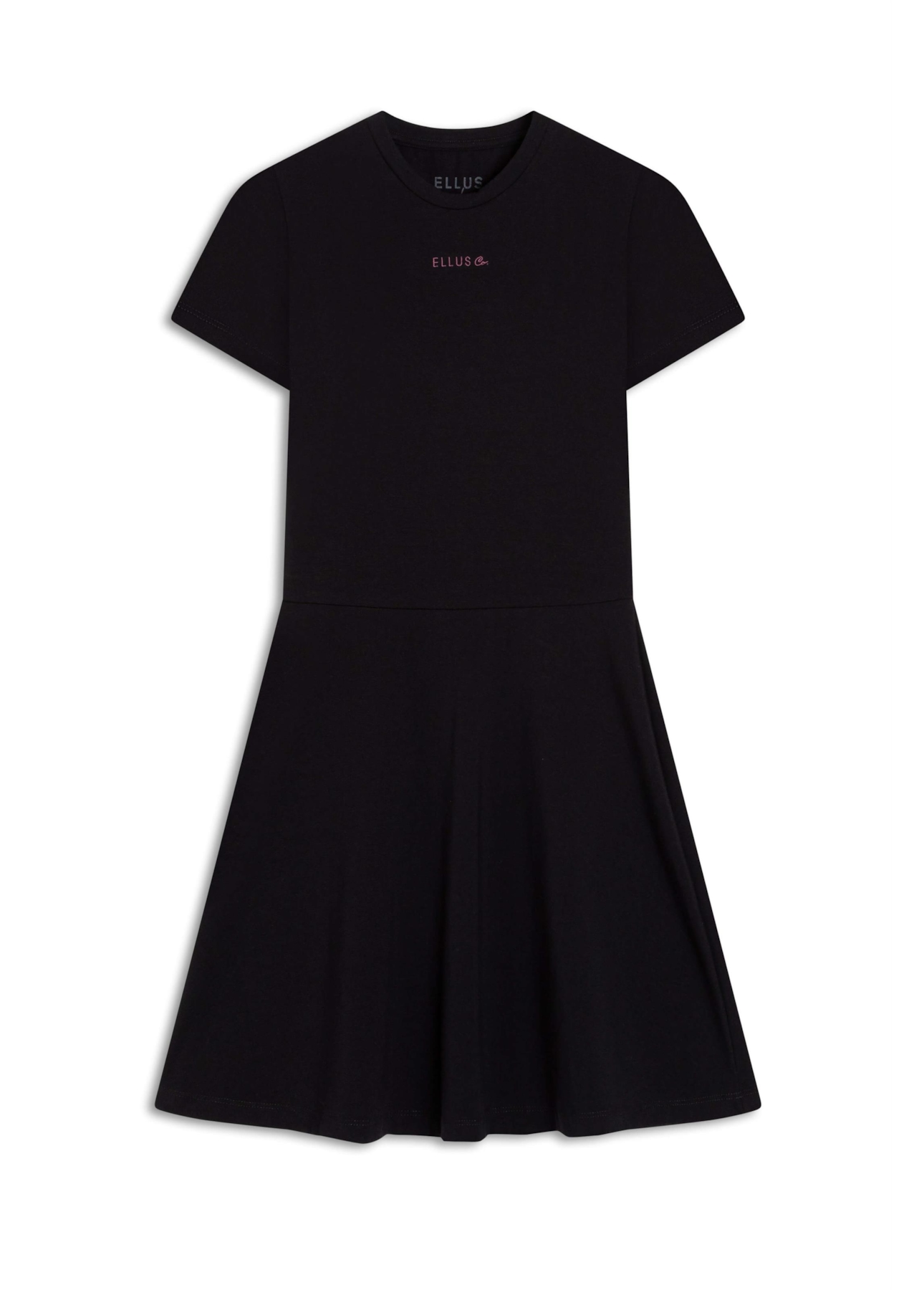 Vestido Ellus Cotton Slim Circle Dress Preto