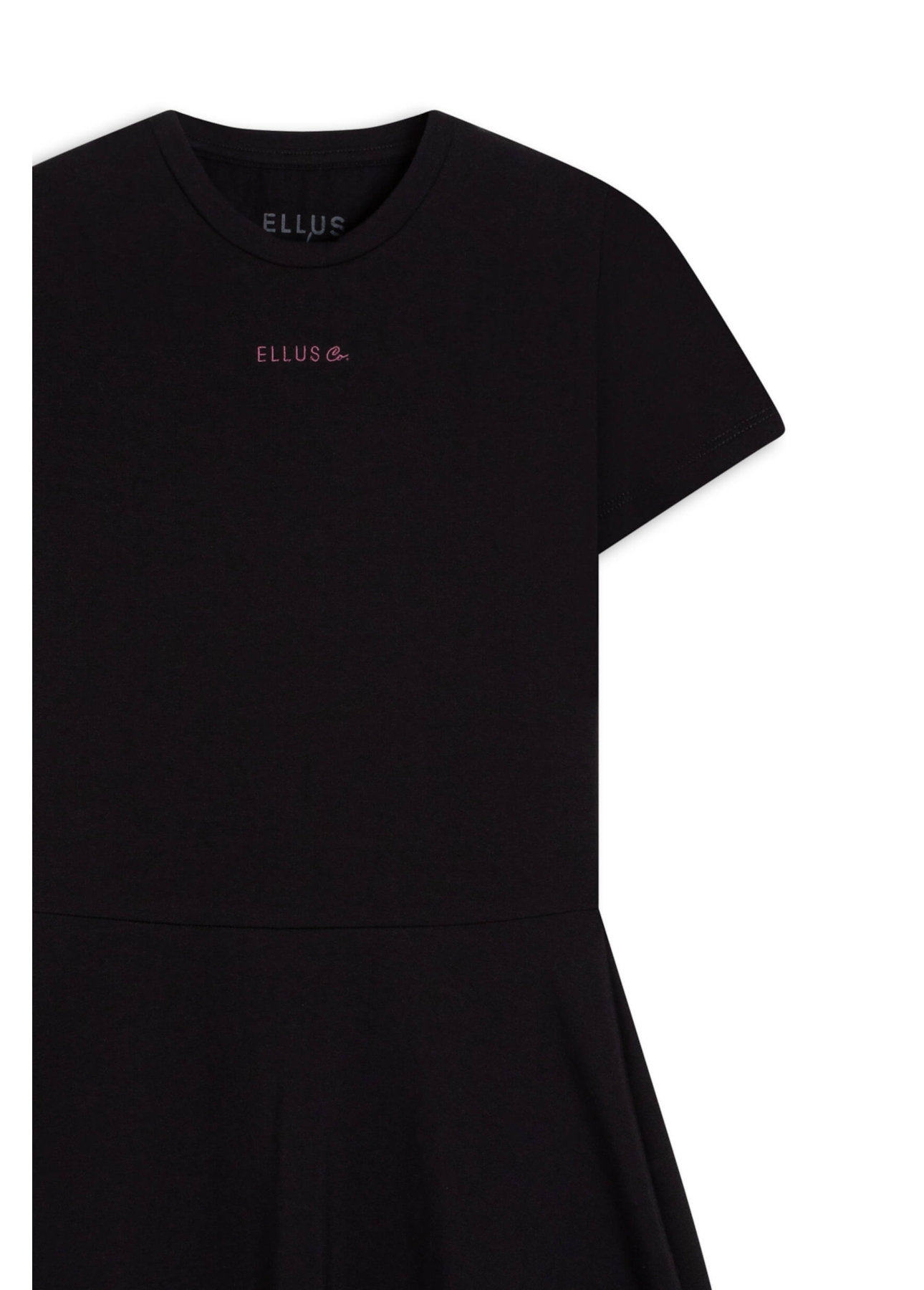 Vestido Ellus Cotton Slim Circle Dress Preto