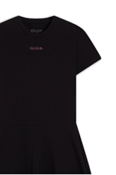 Vestido Ellus Cotton Slim Circle Dress Preto