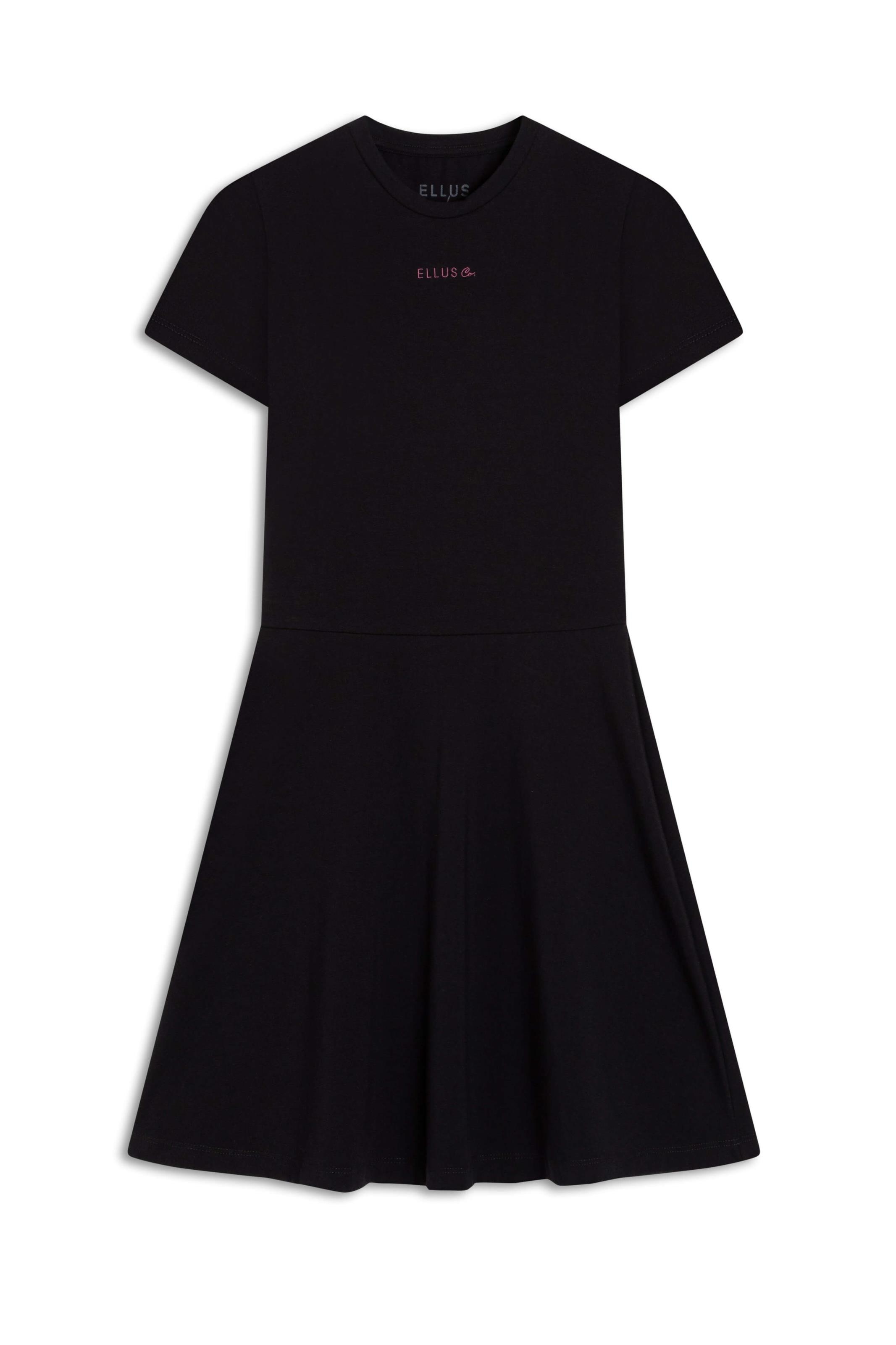 Vestido Ellus Cotton Slim Circle Dress Preto