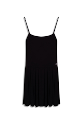 Vestido Ellus Crepe Desire Strapp Mini Preto