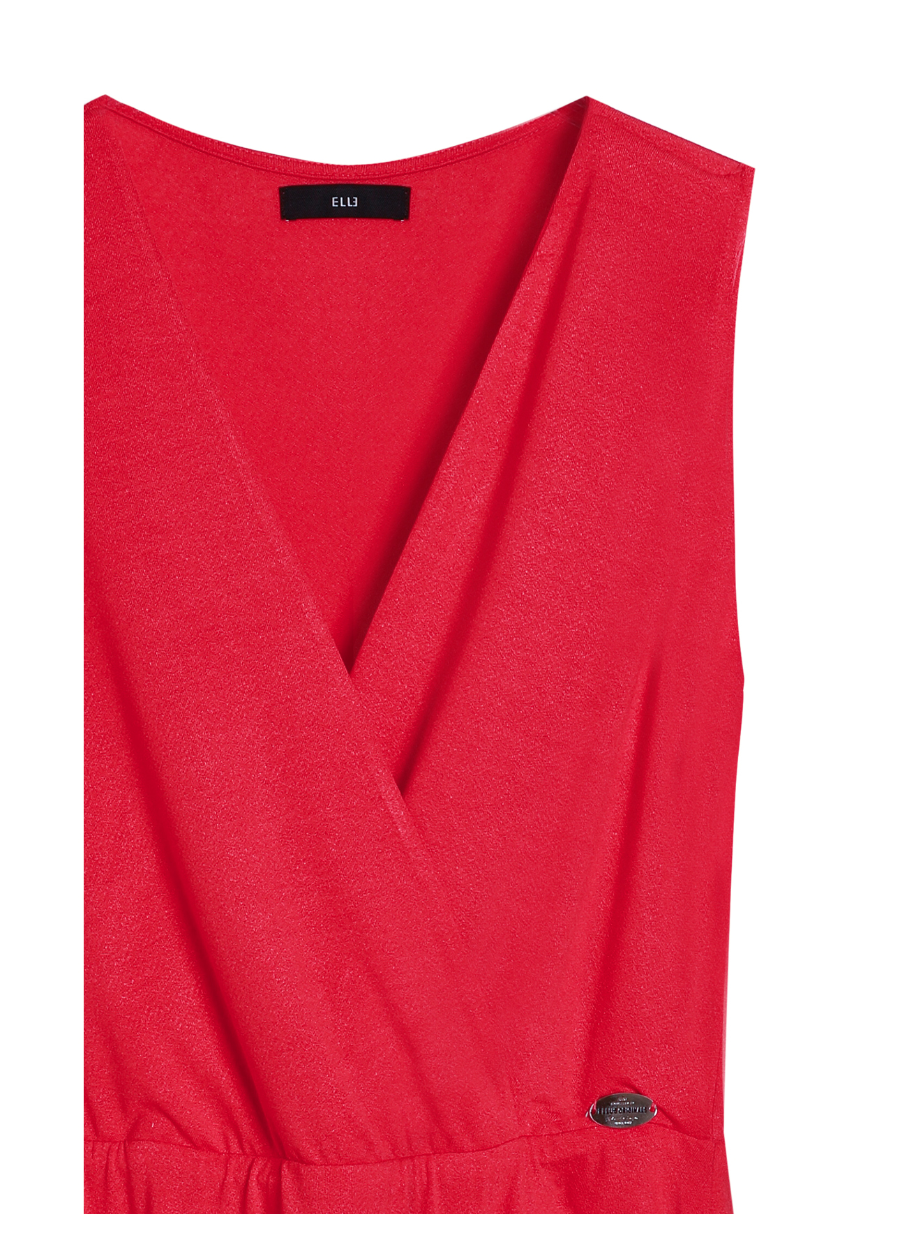 Vestido Ellus Crepe Desire Transpasse Curto Vermelho Vivo