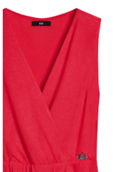 Vestido Ellus Crepe Desire Transpasse Curto Vermelho Vivo