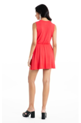 Vestido Ellus Crepe Desire Transpasse Curto Vermelho Vivo