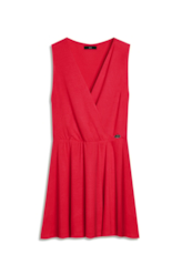 Vestido Ellus Crepe Desire Transpasse Curto Vermelho Vivo