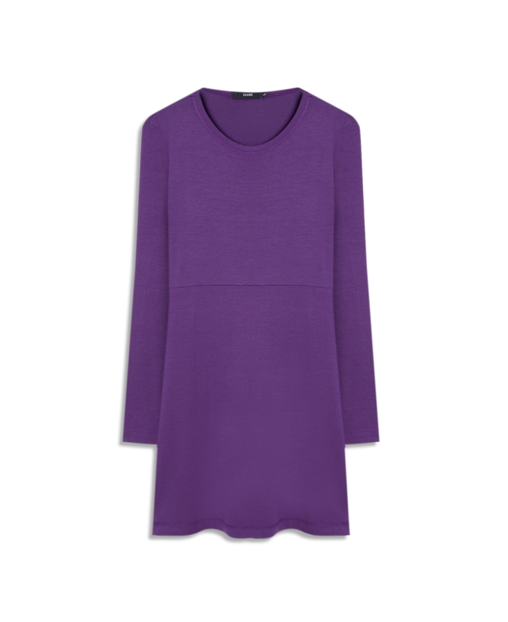 Vestido Ellus Crepe Lilas