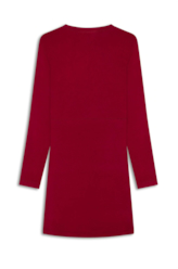 Vestido Ellus Crepe Vinho