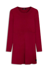Vestido Ellus Crepe Vinho