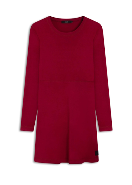 Vestido Ellus Crepe Vinho