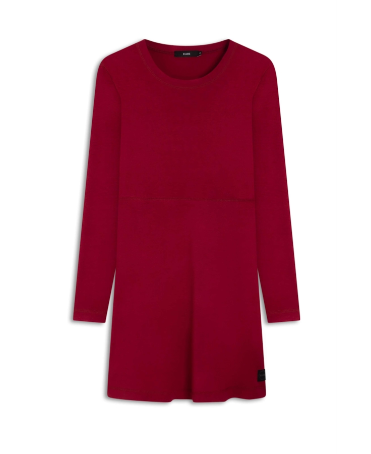 Vestido Ellus Crepe Vinho