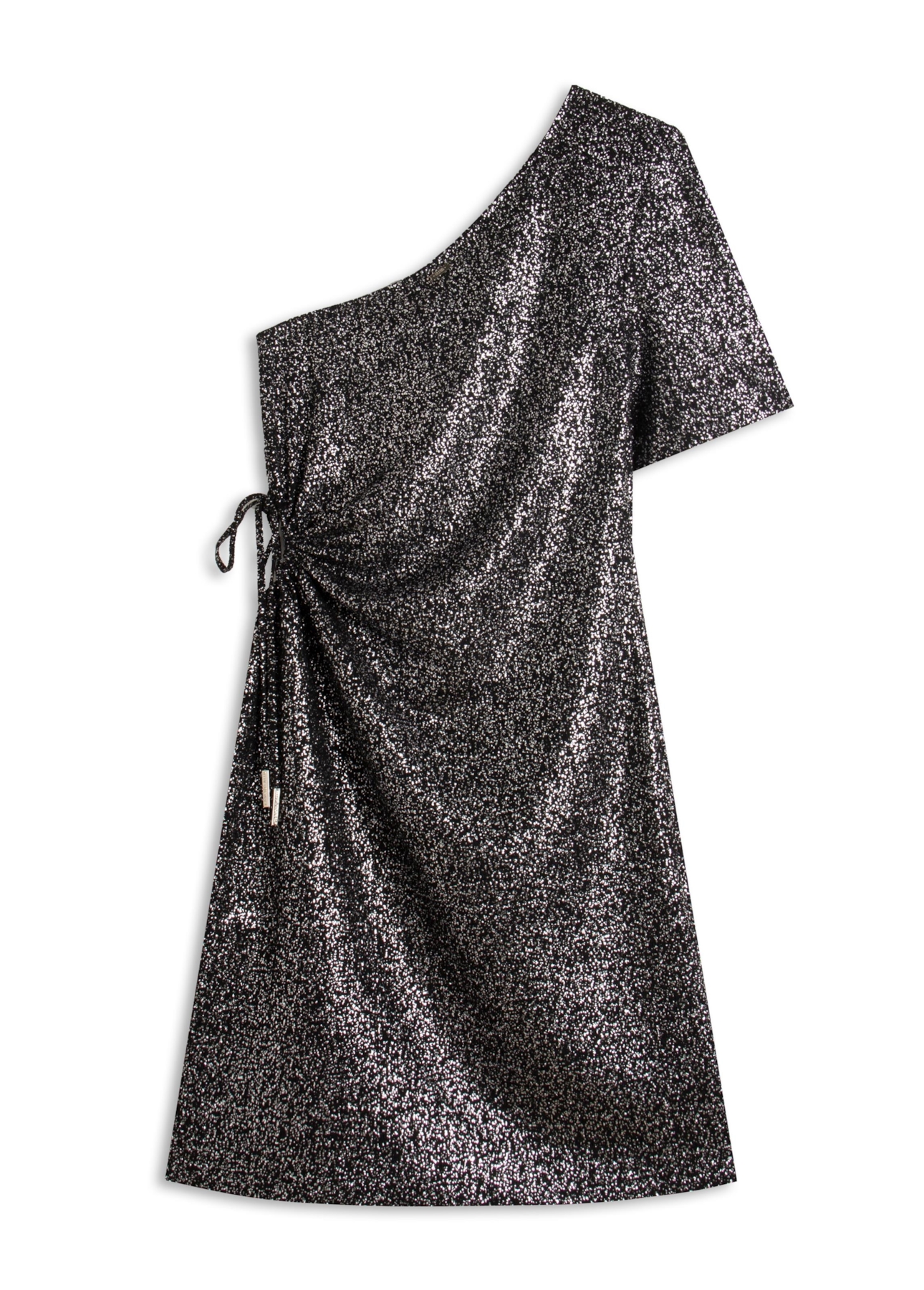 Vestido Ellus Cutout Side Foil Dress Preto