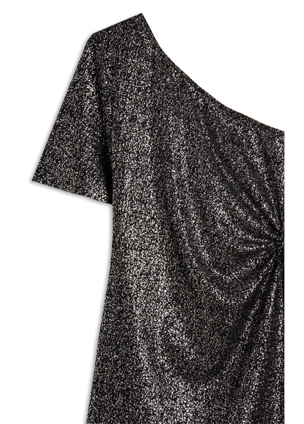Vestido Ellus Cutout Side Foil Dress Preto