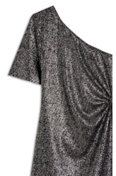 Vestido Ellus Cutout Side Foil Dress Preto