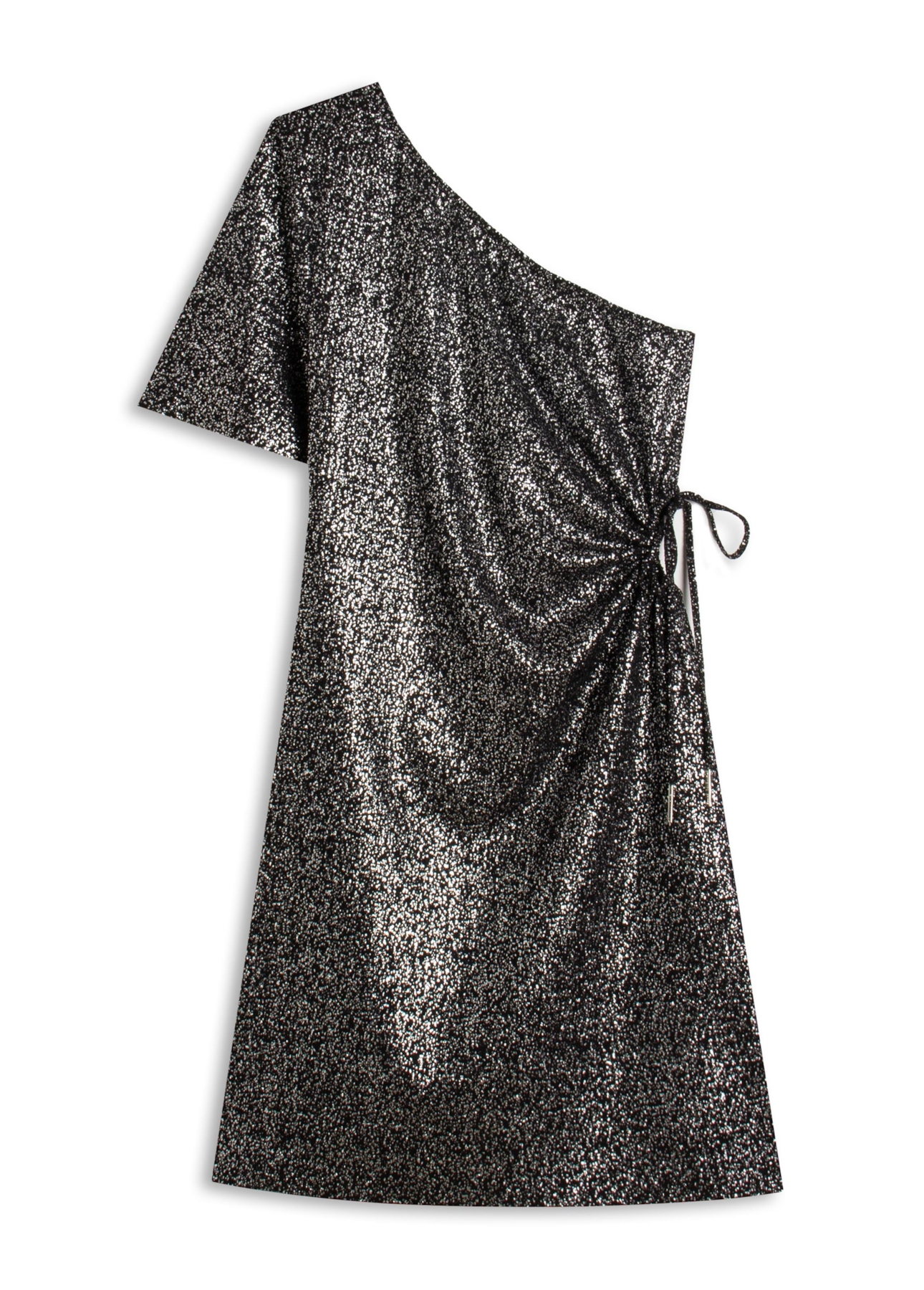 Vestido Ellus Cutout Side Foil Dress Preto