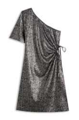 Vestido Ellus Cutout Side Foil Dress Preto