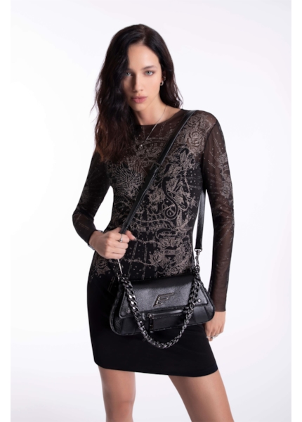 Vestido Ellus Dress Tattoo Old School Preto