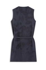 Vestido Ellus Flowers Sleeveless Dark Navy