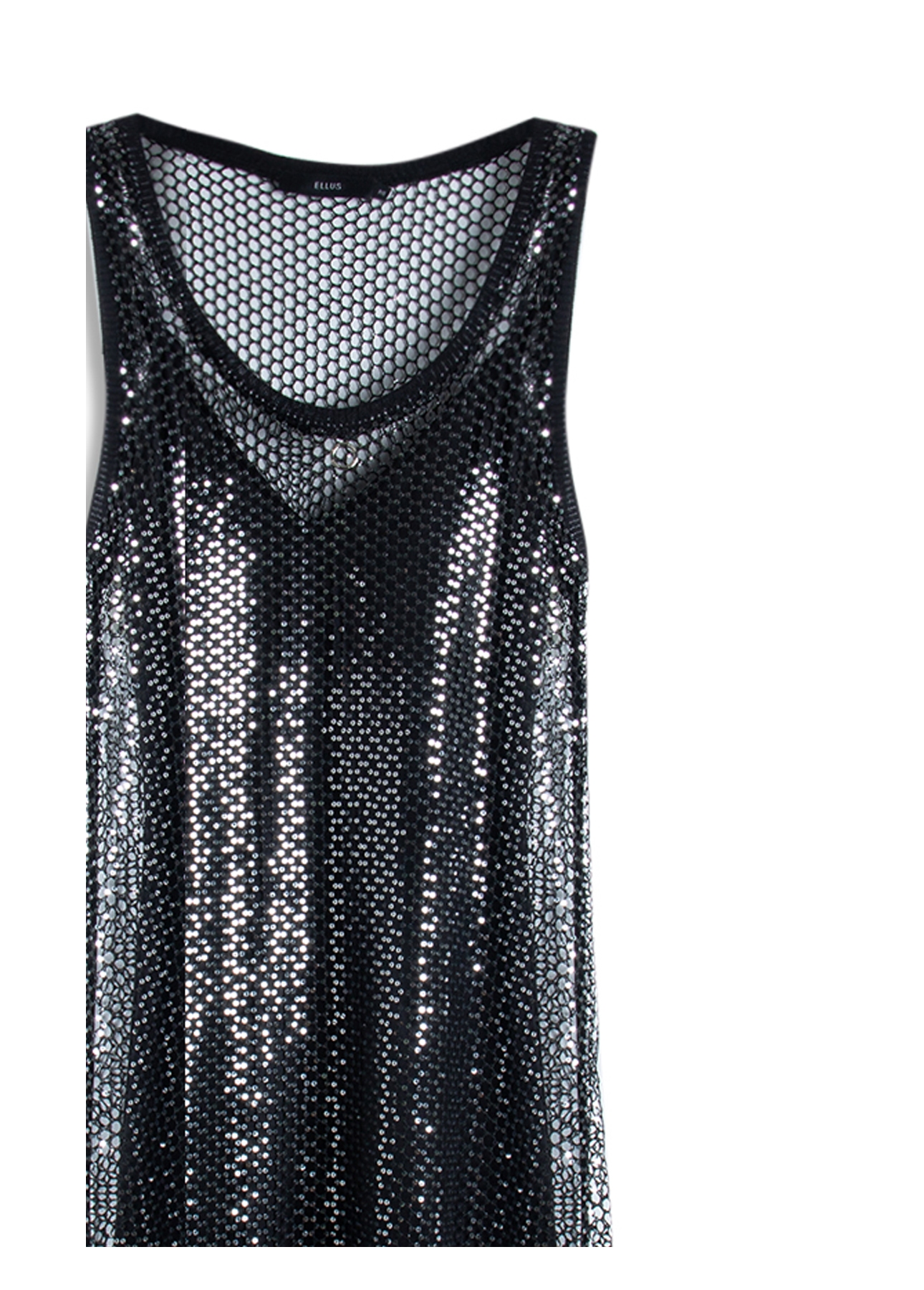 Vestido Ellus Glimmer Long Dress Preto