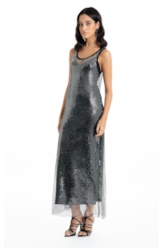 Vestido Ellus Glimmer Long Dress Preto