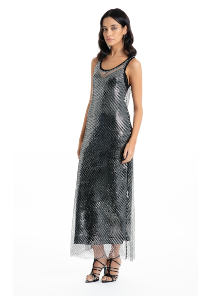 Vestido Ellus Glimmer Long Dress Preto