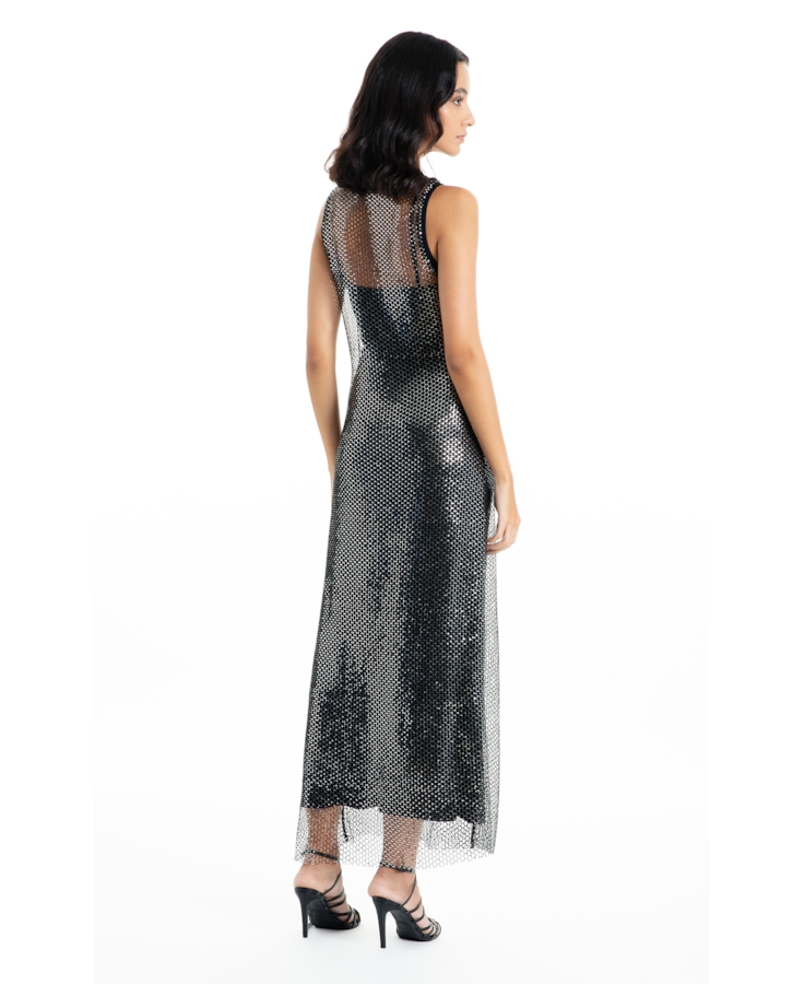 Vestido Ellus Glimmer Long Dress Preto