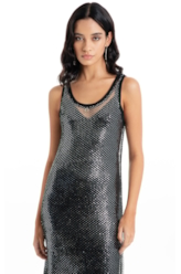 Vestido Ellus Glimmer Long Dress Preto