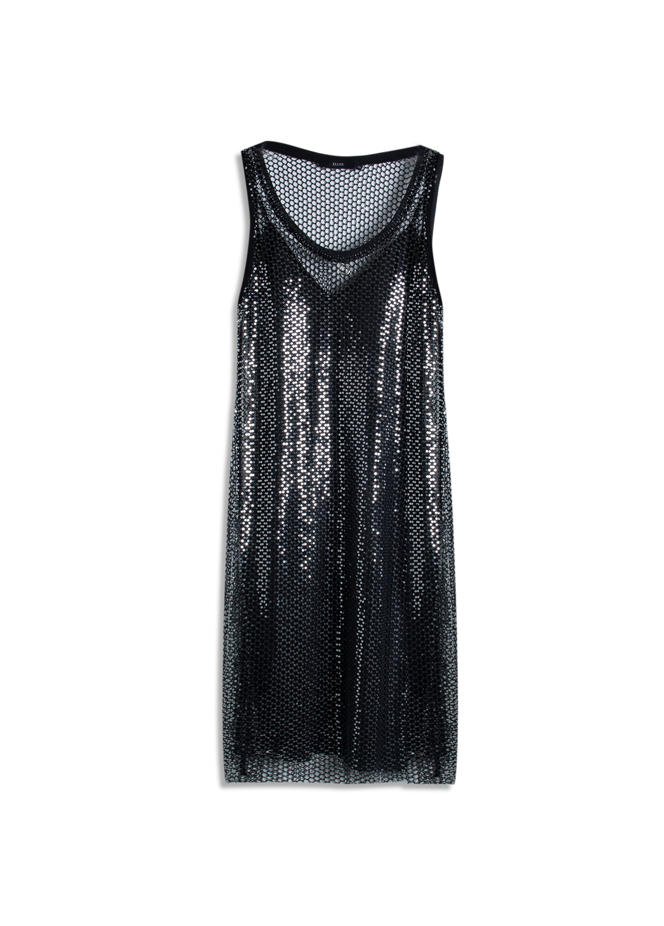 Vestido Ellus Glimmer Long Dress Preto