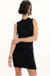 Vestido Ellus Lurex Dress Preto