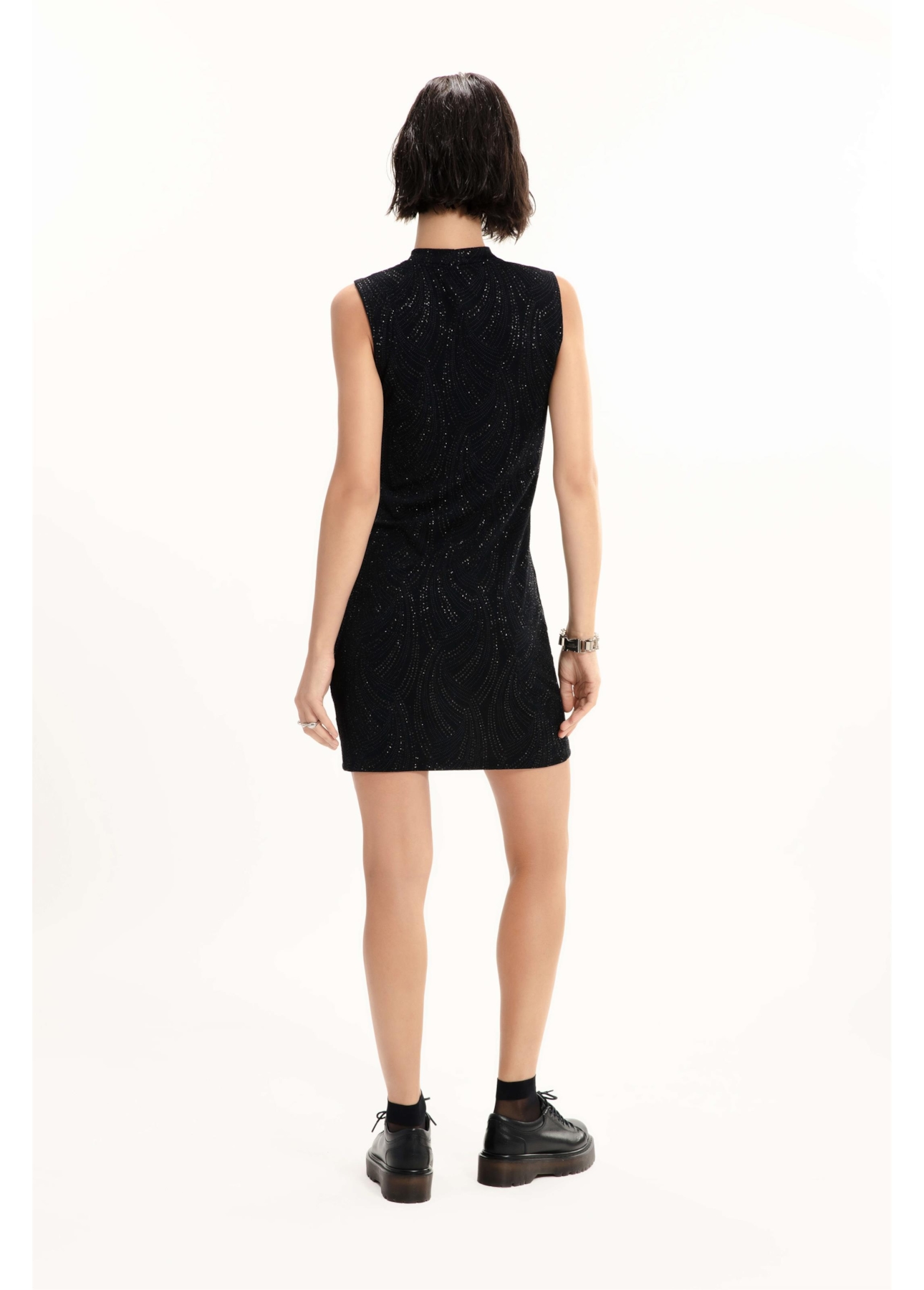 Vestido Ellus Lurex Dress Preto