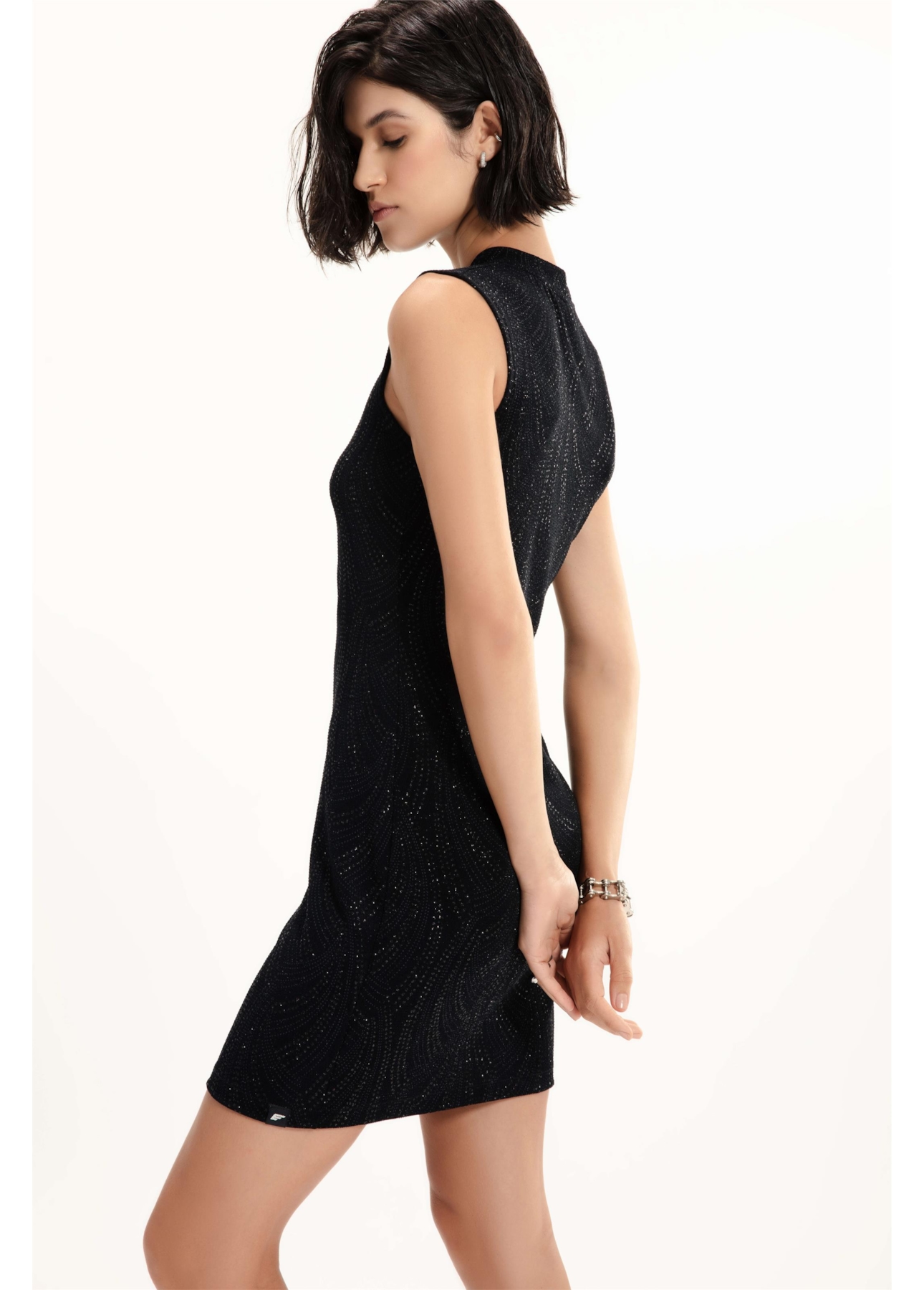 Vestido Ellus Lurex Dress Preto