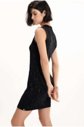 Vestido Ellus Lurex Dress Preto