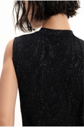 Vestido Ellus Lurex Dress Preto