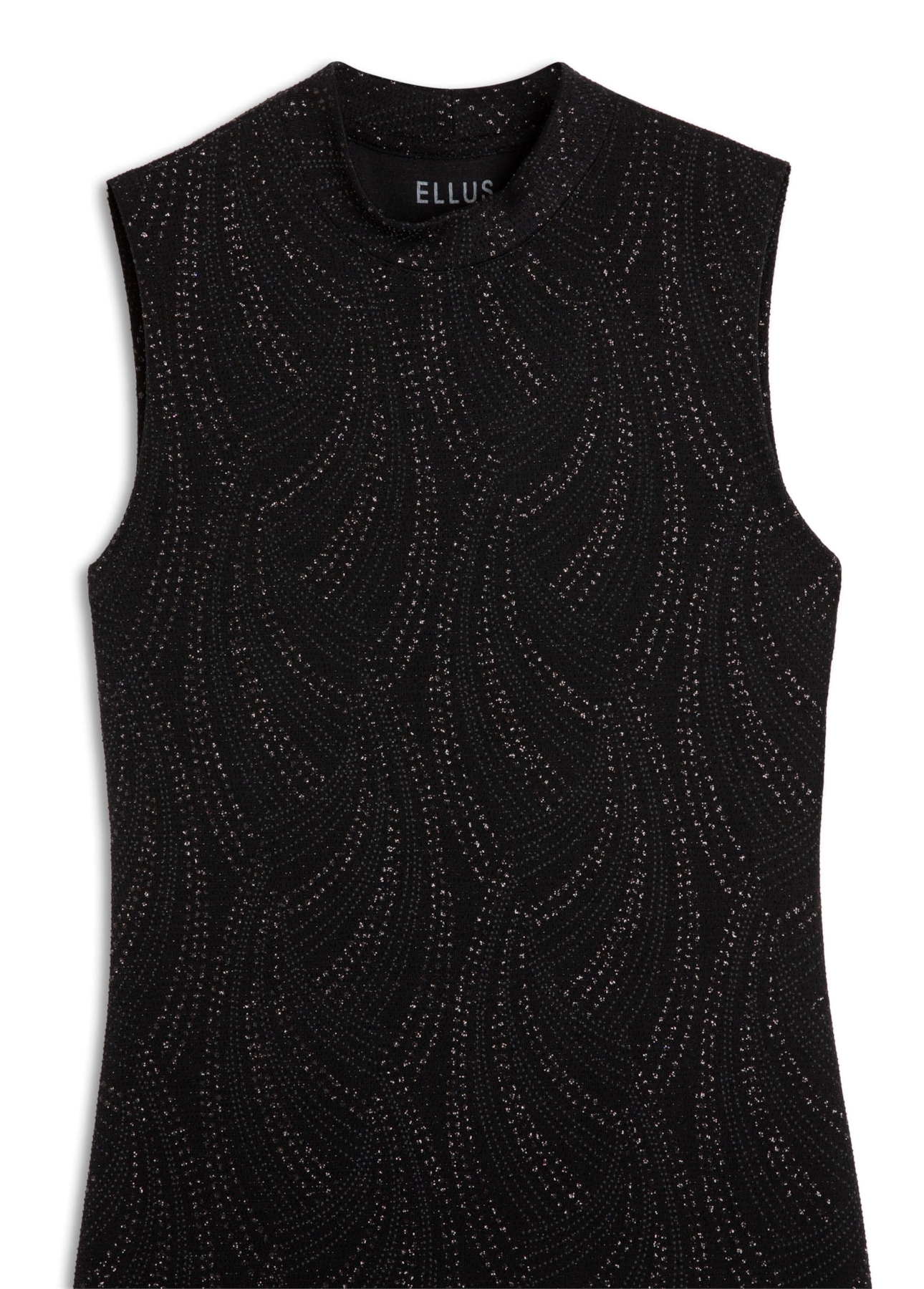 Vestido Ellus Lurex Dress Preto