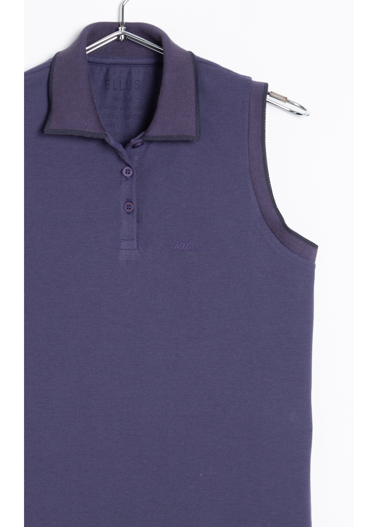 Vestido Ellus Polo Dress Sleeveless Purple Blue
