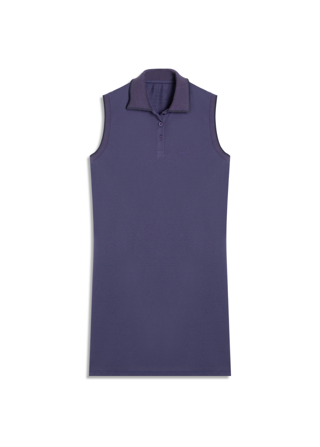 Vestido Ellus Polo Dress Sleeveless Purple Blue