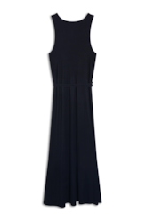Vestido Ellus Rib Side Slit Preto