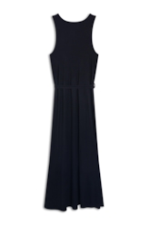Vestido Ellus Rib Side Slit Preto