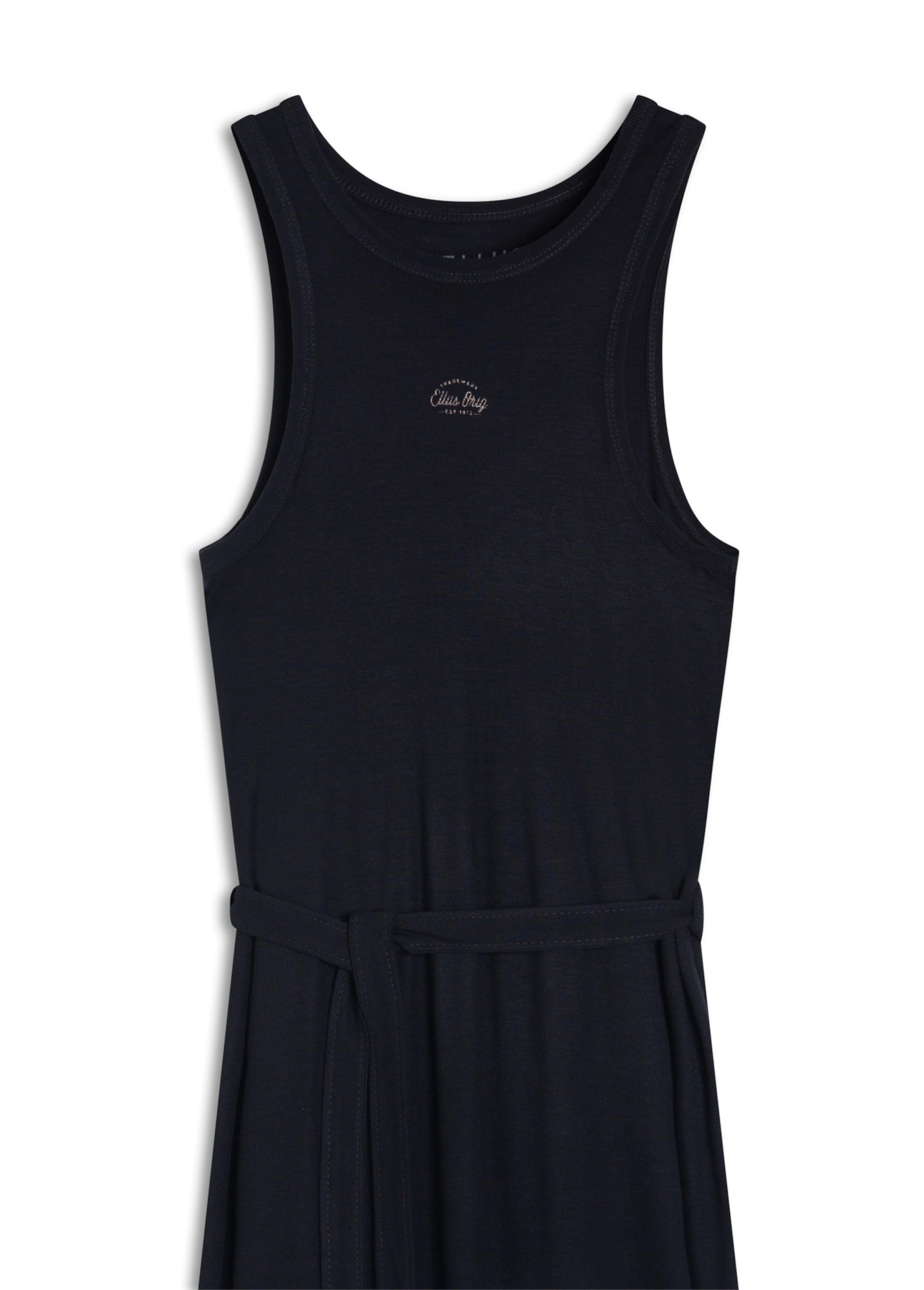Vestido Ellus Rib Side Slit Preto