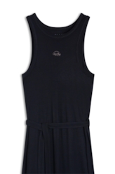 Vestido Ellus Rib Side Slit Preto