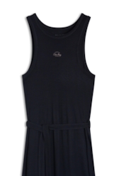 Vestido Ellus Rib Side Slit Preto