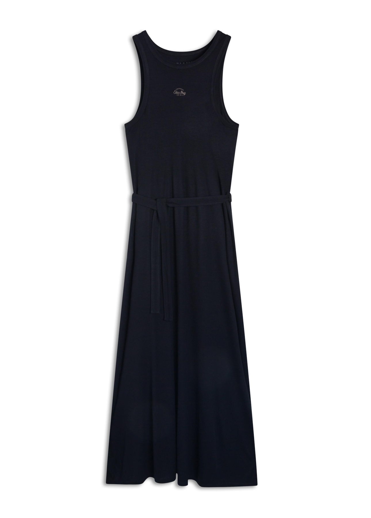 Vestido Ellus Rib Side Slit Preto