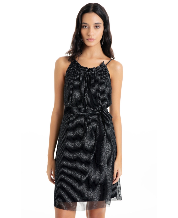 Vestido Ellus Tule Lux Fluid Dress Preto