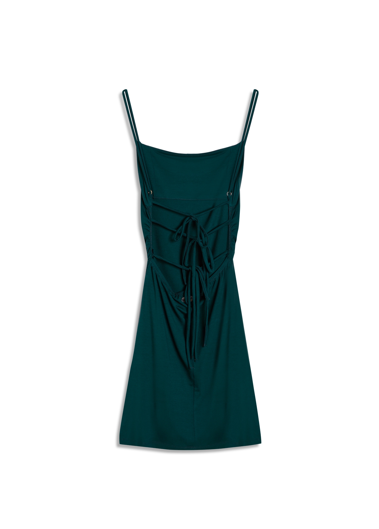 Vestido Ellus Viscolycra Franzido Mini Verde Bandeira