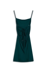 Vestido Ellus Viscolycra Franzido Mini Verde Bandeira