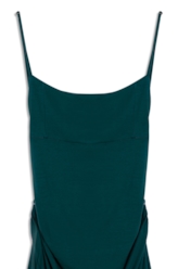 Vestido Ellus Viscolycra Franzido Mini Verde Bandeira
